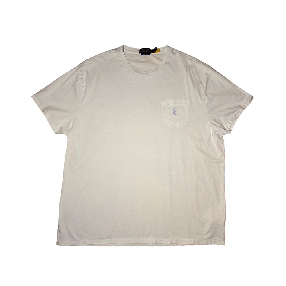 Ralph Lauren Light Blue Pocket Tee Mens XXL Classic Fit Short Sleeve Cotton